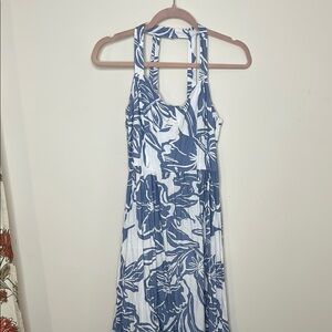 Jessica Simpson Blue and White Floral Midi Dress